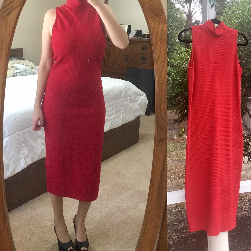 Vintage Versace Jeans Couture Quilted Midi Dress